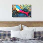 onderwater brunette mermaid verpakt doek canvas afdruk (Insitu (Slaapkamer))