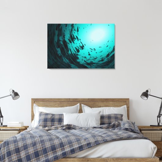 Onderwater - Canvas Print (Insitu (Slaapkamer))