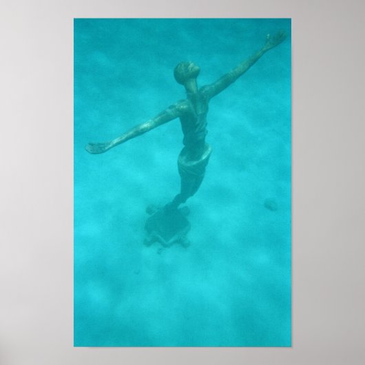 Onderwater Christus Poster (Voorkant)
