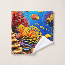 Onderwater Coral Garden Design Bad Handdoek