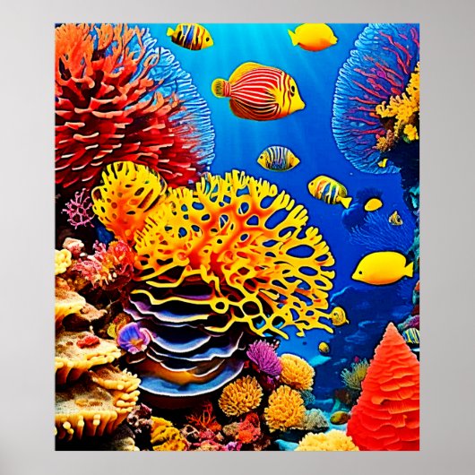 Onderwater Coral Garden Design Poster (Voorkant)