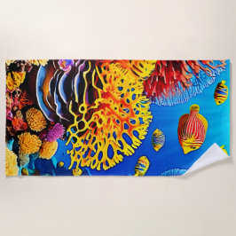 Onderwater Coral Garden Design Strandlaken