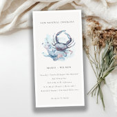 Onderwater Crab Coral Nautical Vow Renewal Invite Bedankkaart