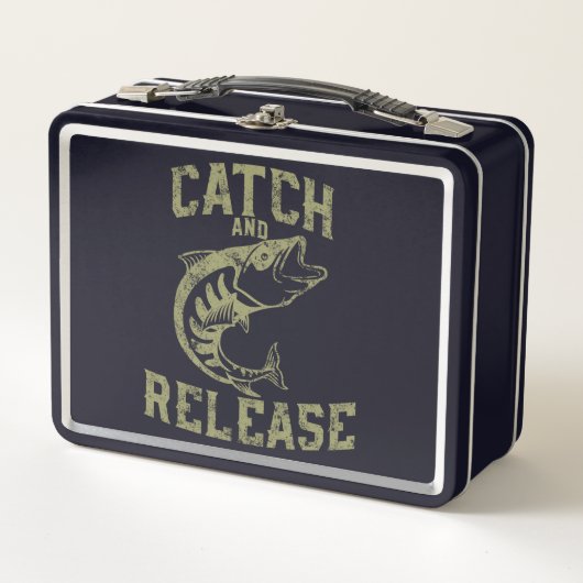 Onderwater Delight Metalen Lunchbox - Fish Design (Voorkant)