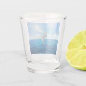 Onderwater dolfijnenglas shot glas (Achterkant)