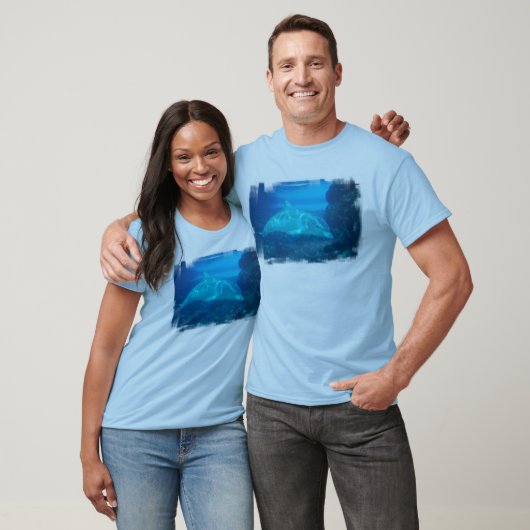 Onderwater Dolphin Mannen Long Sleeve T-Shirt (Unisex)