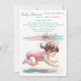 Onderwater Dromen Waterverf Baby shower Kaart
