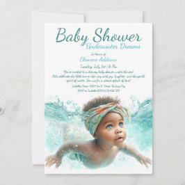 Onderwater Dromen Waterverf Baby shower Kaart