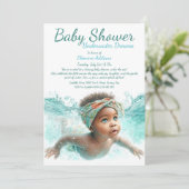 Onderwater Dromen Waterverf Baby shower Kaart (Staand voorkant)