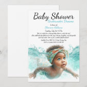 Onderwater Dromen Waterverf Baby shower Kaart (Voorkant / Achterkant)