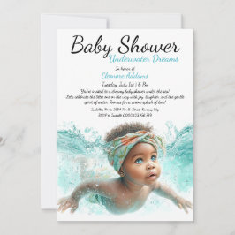 Onderwater Dromen Waterverf Baby shower Kaart