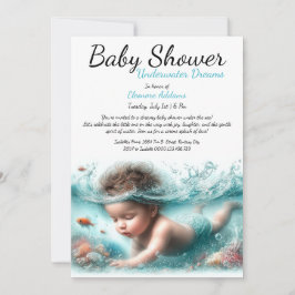 Onderwater Dromen Waterverf Baby shower Kaart