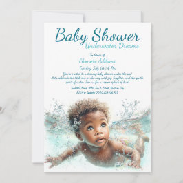 Onderwater Dromen Waterverf Baby shower Kaart
