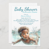 Onderwater Dromen Waterverf Baby shower Kaart (Voorkant / Achterkant)