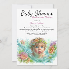 Onderwater Dromen Waterverf Baby shower Kaart