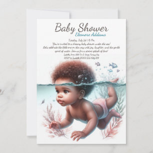 Onderwater Dromen Waterverf Baby shower Kaart
