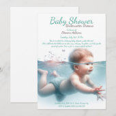Onderwater Dromen Waterverf Baby shower Kaart (Voorkant / Achterkant)