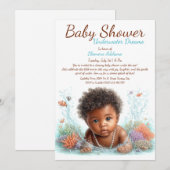 Onderwater Dromen Waterverf Baby shower Kaart (Voorkant / Achterkant)