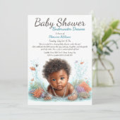 Onderwater Dromen Waterverf Baby shower Kaart (Staand voorkant)