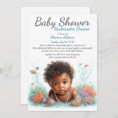 Onderwater Dromen Waterverf Baby shower Kaart (Voorkant / Achterkant)