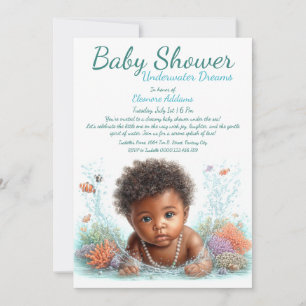 Onderwater Dromen Waterverf Baby shower Kaart