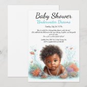 Onderwater Dromen Waterverf Baby shower Kaart (Voorkant / Achterkant)