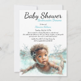 Onderwater Dromen Waterverf Baby shower Kaart