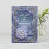 Onderwater droom fantasie bruiloft uitnodiging (Staand voorkant)