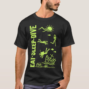 Onderwater-Duiken Scuba-Duikers Water-Sporten Scub T-shirt
