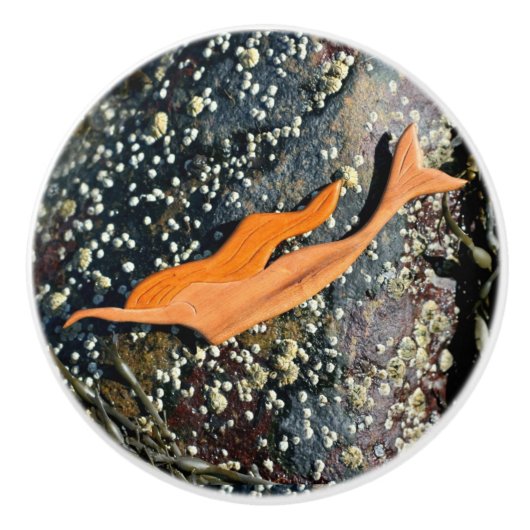 onderwater duiken zeemeermin keramische knop (Voorkant)