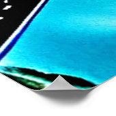 Onderwater Eagle Ray Design Poster (Hoek)
