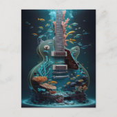 Onderwater elektrische gitaar briefkaart (Voorkant)