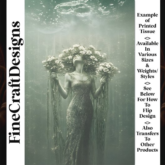 Onderwater Fantasy Floral World Green V9 Decoupage Tissuepapier