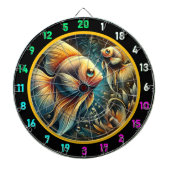 Onderwater Glow Betta Dartboard Art Dartbord (Voorkant)