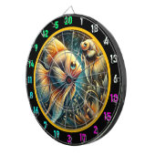 Onderwater Glow Betta Dartboard Art Dartbord (Voorkant Rechts)