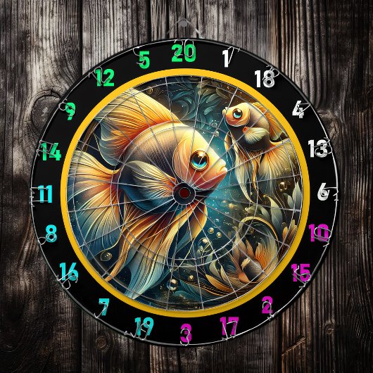 Onderwater Glow Betta Dartboard Art Dartbord