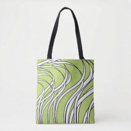 Onderwater golf limoengroen tote bag