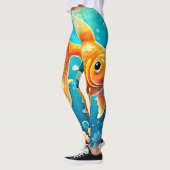 Onderwater goudvis kunst leggings (Links)