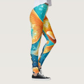 Onderwater goudvis kunst leggings (Rechts)