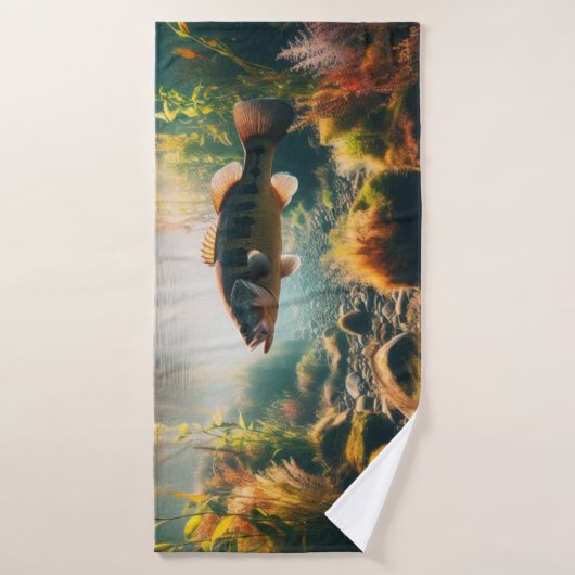 Onderwater grote mondbas badhanddoek (Badhanddoek)