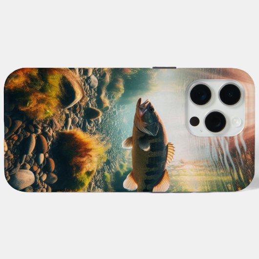 Onderwater grote mondbas Case-Mate iPhone case (Achterkant (horizontaal))