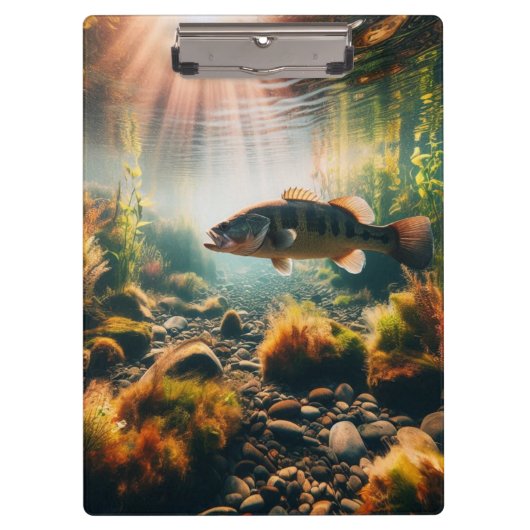 Onderwater grote mondbas klembord (Voorkant)