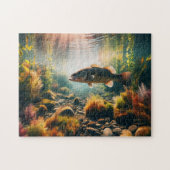 Onderwater grote mondbas legpuzzel (Horizontaal)