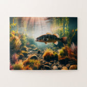 Onderwater grote mondbas legpuzzel (Horizontaal)