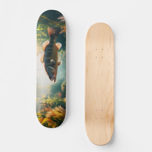 Onderwater grote mondbas persoonlijk skateboard (Voorkant)