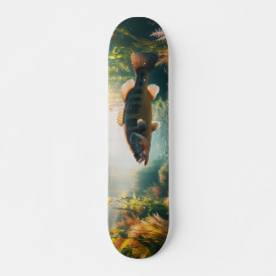 Onderwater grote mondbas persoonlijk skateboard