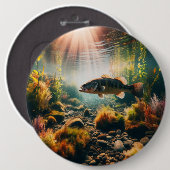 Onderwater grote mondbas ronde button 6,0 cm (Voorkant /achterkant)