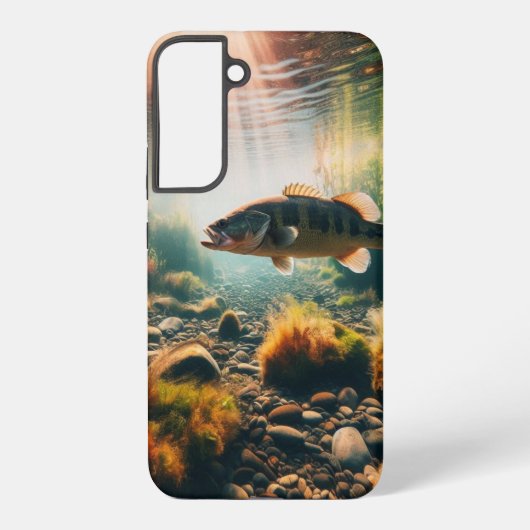 Onderwater grote mondbas samsung galaxy hoesje (Achterkant)