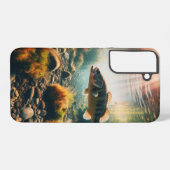 Onderwater grote mondbas samsung galaxy hoesje (Achterkant horizontaal)
