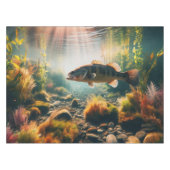 Onderwater grote mondbas tafelkleed (Voorkant (Horizontaal))